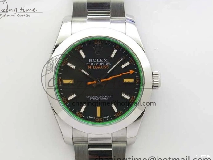 SH3131 GV on Black Bracelet Best ARF Dial Steel 1:1 Edition Milgauss 904L 116400 0803